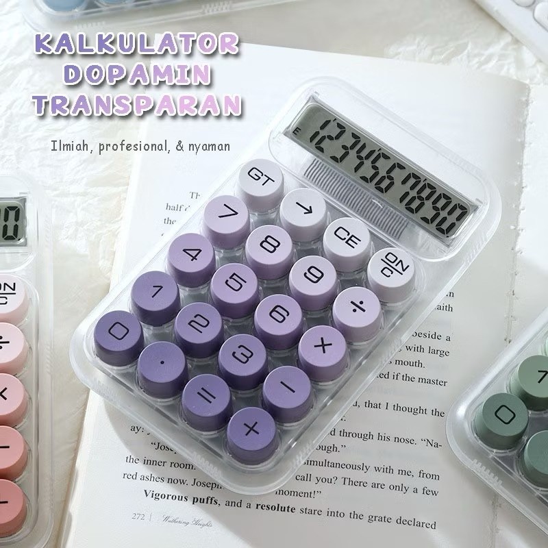 

Kalkulator 12 Digit HD dengan Tenaga Besar - Desain Transparan & Warna Dopamin, Dekorasi Meja Kantor yang Stylish