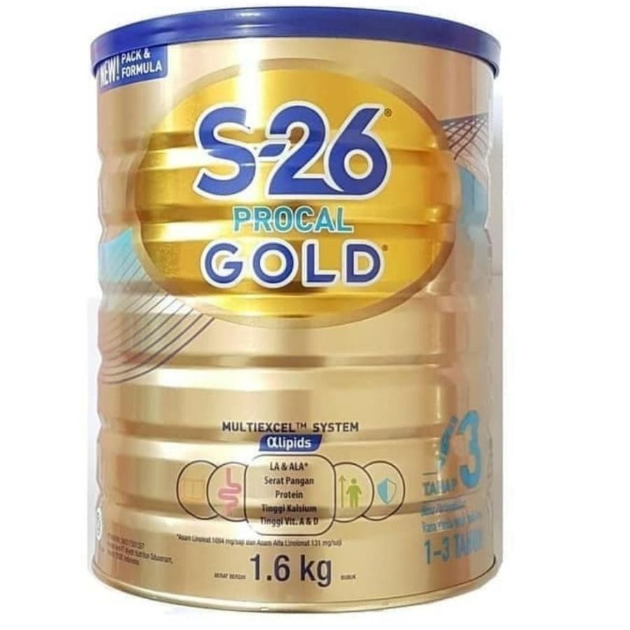 

Susu S-26 PROCAL GOLD Tahap 3 susu Anak Usia 1-3 tahun 1600gr