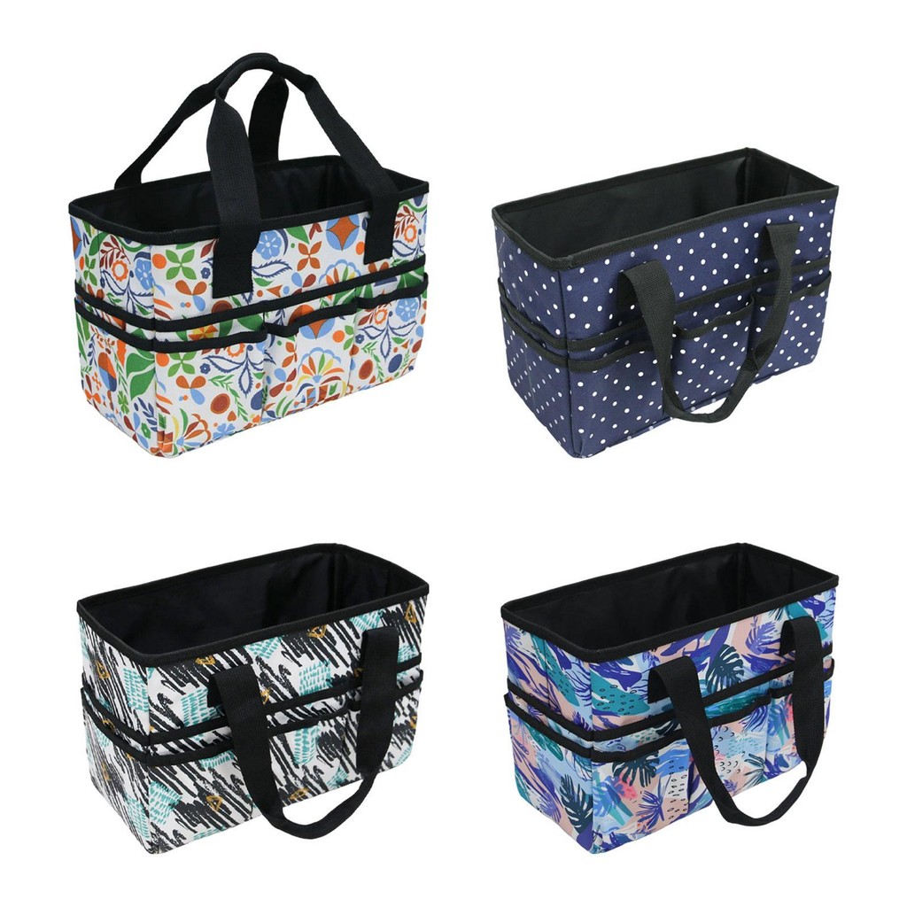 

Craft Organizer Tote Bag with Multiple Pockets Office Supplies Storage Bag for Kindergarten Artist School Teacher Art Crafts