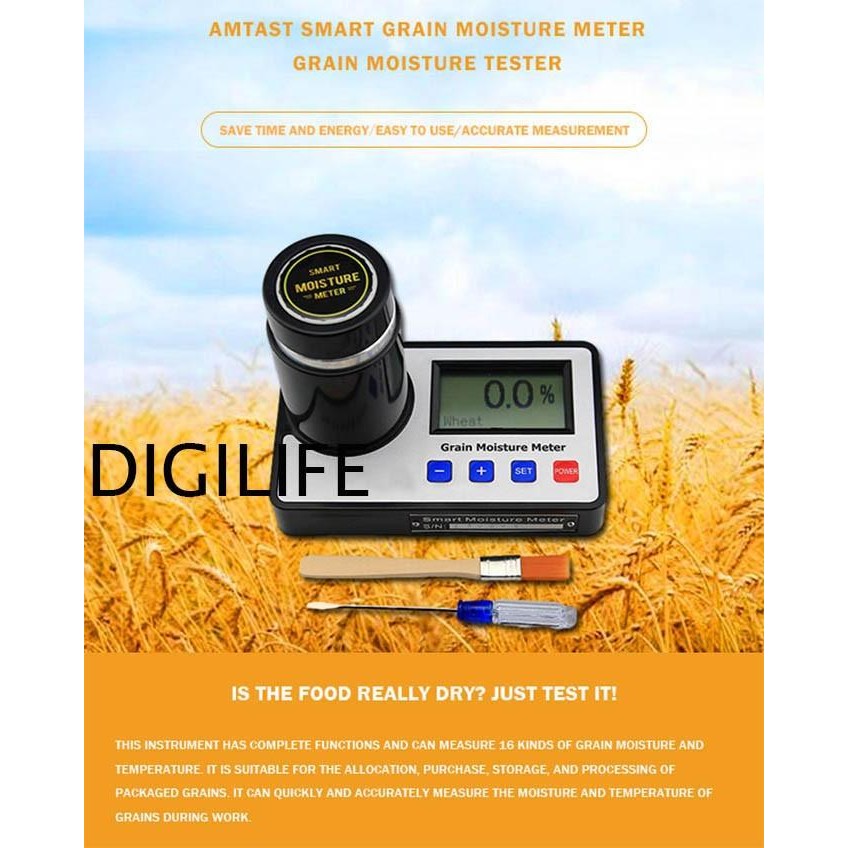 

Amtast GM006 Grain Moisture Meter COFFEE KAKAO MC Tester KOPI AMT155