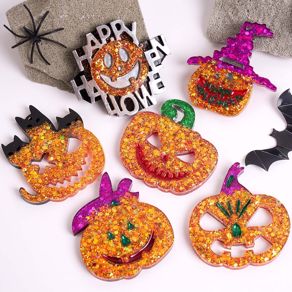 

Devil Pumpkin Pendant Silicone Mold DIY Epoxy Resin Casting Molds Plaster Epoxy Resin Keychain Tag Jewelry Craft Gifts Making