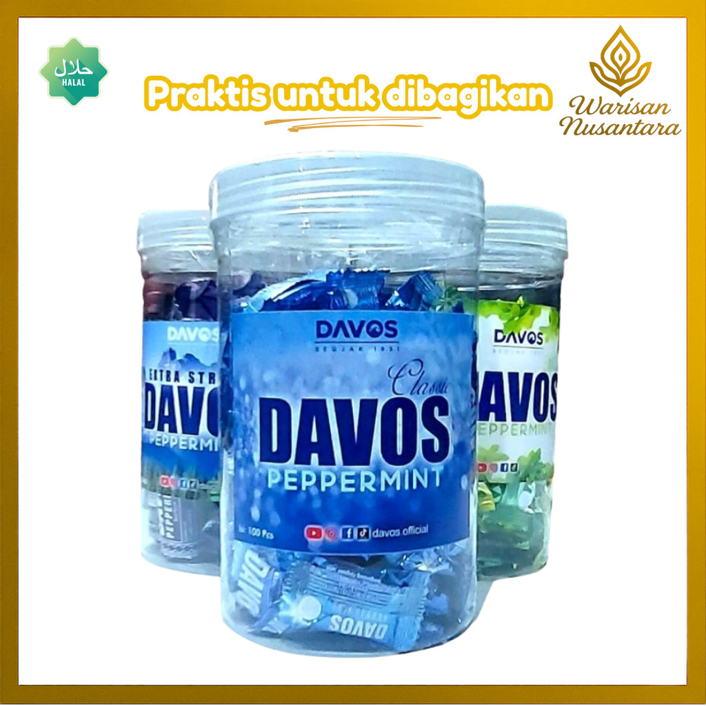 

Permen Davos Jadul Rasa Mint Dan Extra Mint Toples Kantong Bag menyegarkan nafas dan mulut