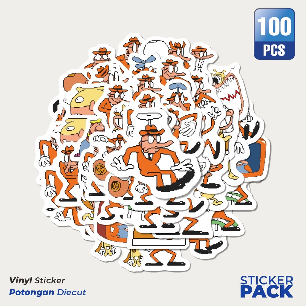

MURAH 100 PCS Stiker Pizza Tower V30 Waterproof Aesthetic- Untuk Laptop, Motor, dan Helm - Paper Stationery Pack