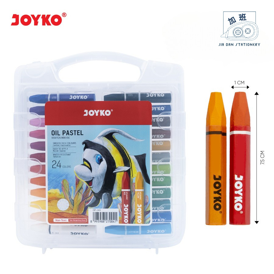 

Crayon Joyko Oil Pastel 24 Warna Tahan Air Krayon Minyak OP-24S Alat Mewarnai Non Toxic | JBS