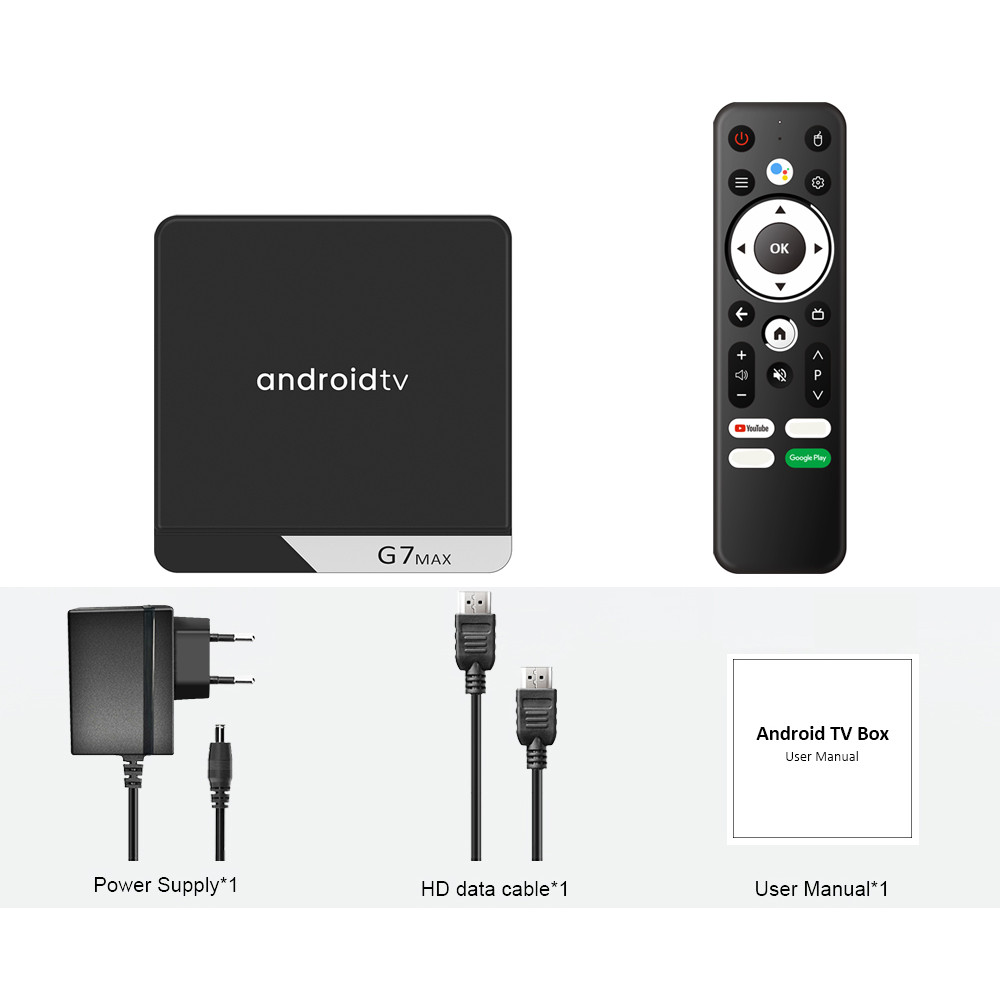 SOLOVOX G7MAX Android 11 TV STB S905X4 Quad Core 4G 32GB 64GB WiFi 5GHz BT5 Assistant Voice Control 