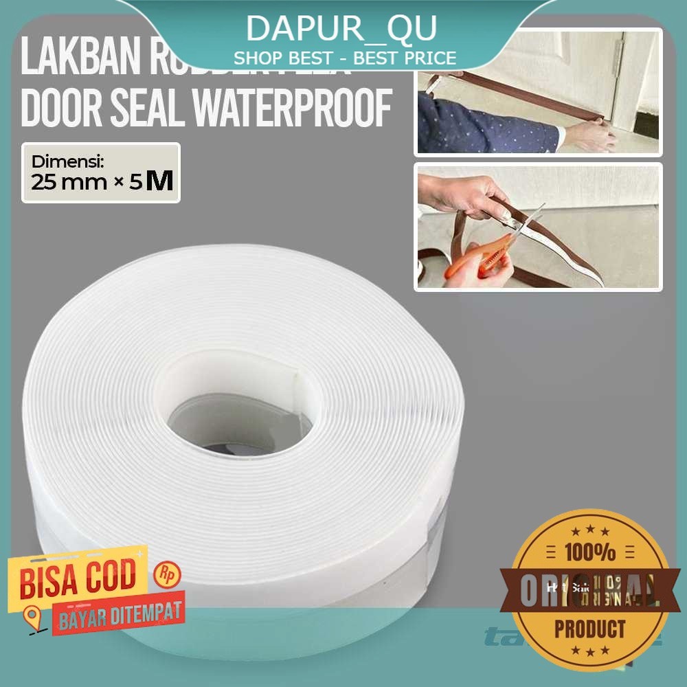 

DAPUR_QU TaffHOME Lakban Rubber Flex Door Seal Strip Bottom Waterproof - TP39