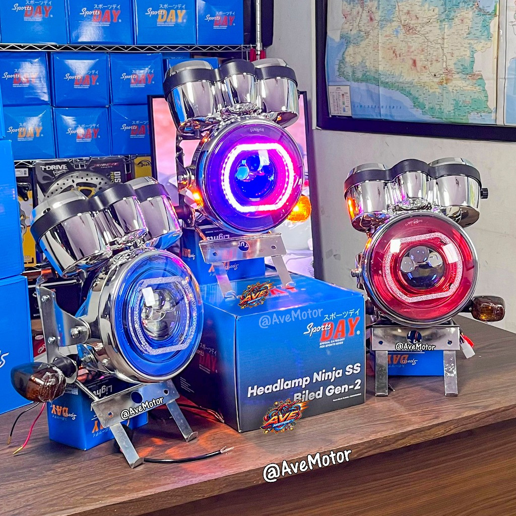 PAKET LAMPU BILED NINJA SATU SET SPIDOMETER SET KUPINGAN TRALIS SET SEIN NINJA SATU SET LAMPU BILED 