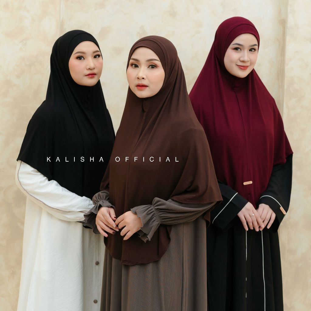 KALISHA X MIMA Jilbab Instan Vanya Syar'i Bergo Kaos Rayon Kerudung Instan Bergo Rayon Spandex