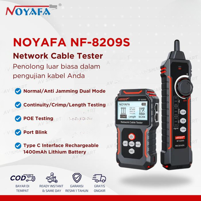 NOYAFA NF-8209S NETWORK CABLE LAN TESTER CHECKER