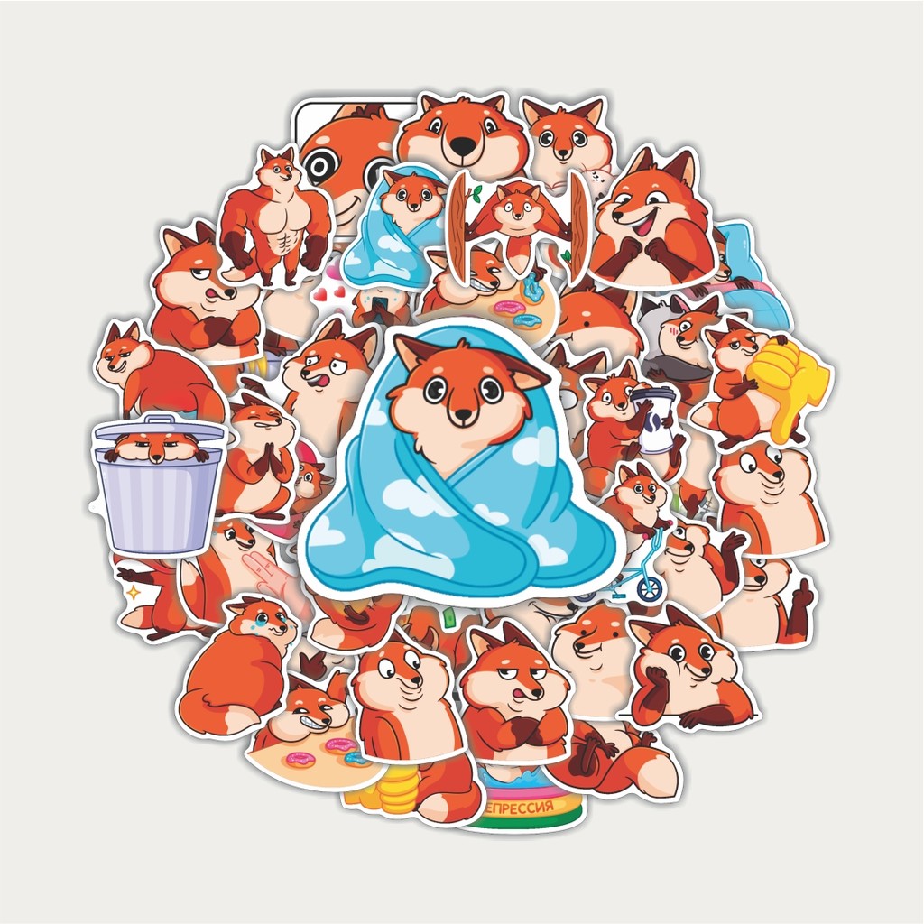 

Sticker Pack Stiker Hewan Kartun Sneaky | Sticker TUMBLR | Stiker LAPTOP KOPER HELM