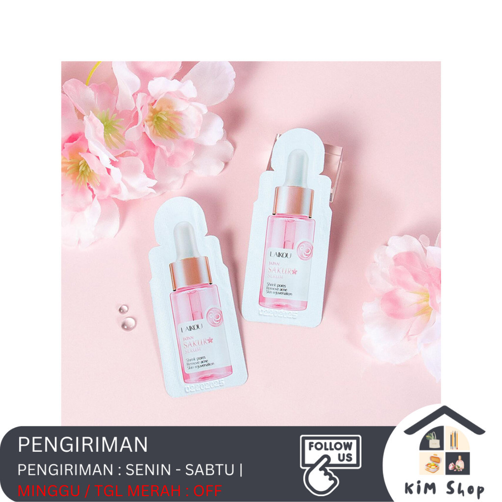 KIM SHOP LAIKOU Sakura Serum Brightening Acne Anti Aging Jerawat Whitening