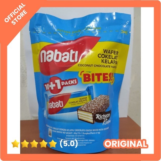 

Nabati Wafer Coklat Kelapa Isi 10 Plus 1 - Share it