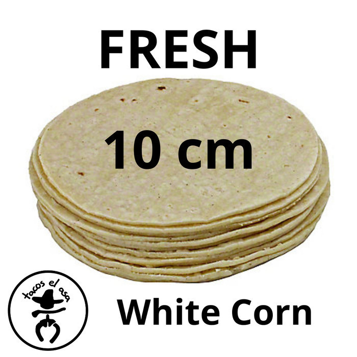 

Fresh Mini White Corn Tortilla diameter 10cm Never Frozen 200 gram