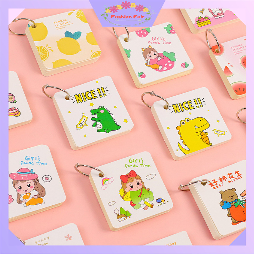 

FASHION FAIR S6339 Notes Mini Kartun Lucu / Notepad Ring Kartun / Notepad Portable / Memo Karakter / Student Ring Notepad / Office Memo