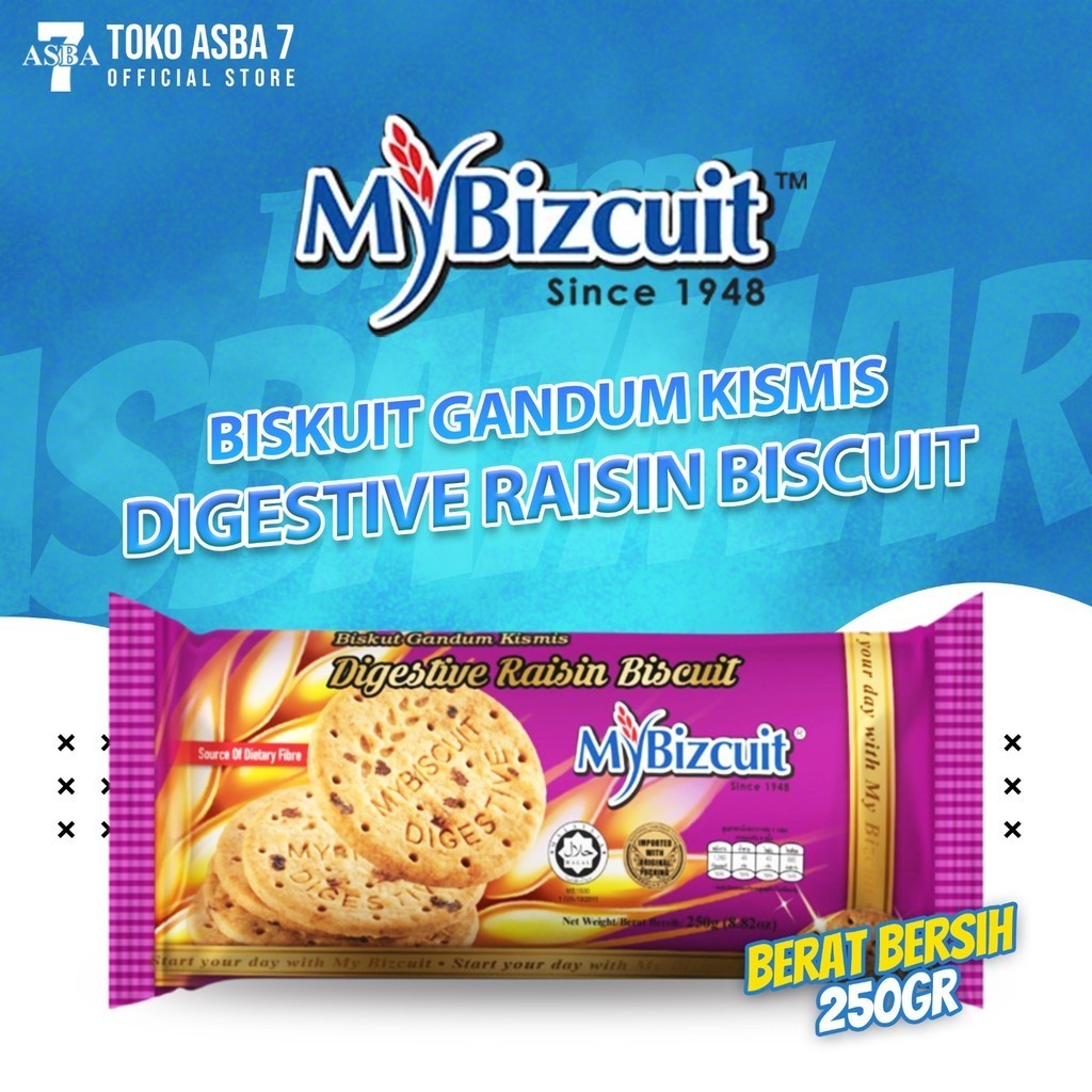 

MYBIZCUIT RAISIN BISCUIT GANDUM 250 G