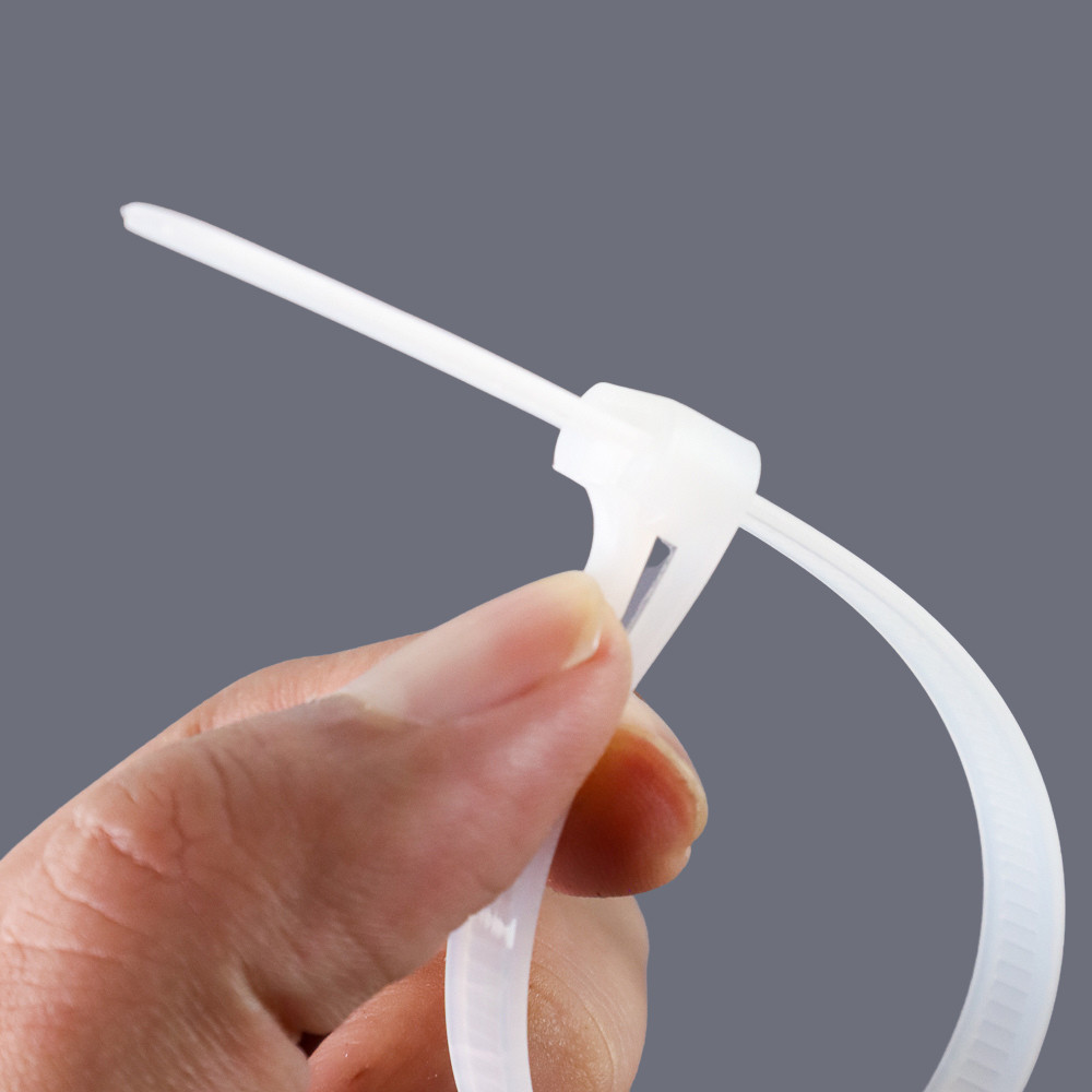 [SATUAN] TaffGUARD Kabel Ties Cable Organizer Reusable 8x200mm PUTIH - NL8