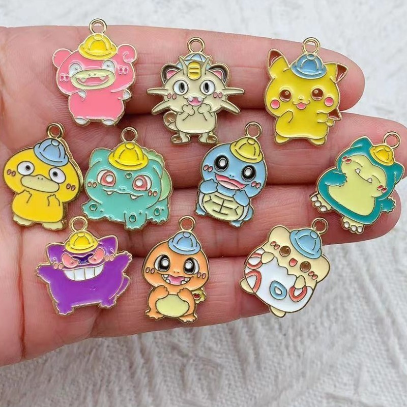 

10pcs Alloy Charms Classic Cartoon Anime Animal Pendant Earrings DIY Keychain Bracelet Jewelry Accessories Cute Charms