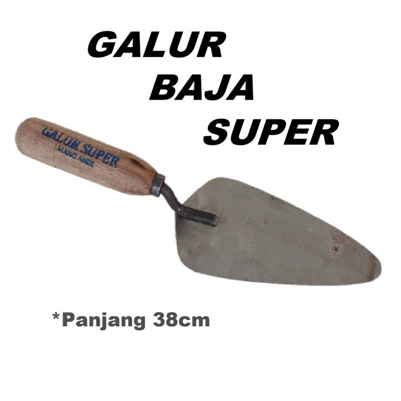 Cetok Semen stainless/Cetok gagang kayu/Sendok semen galur asli