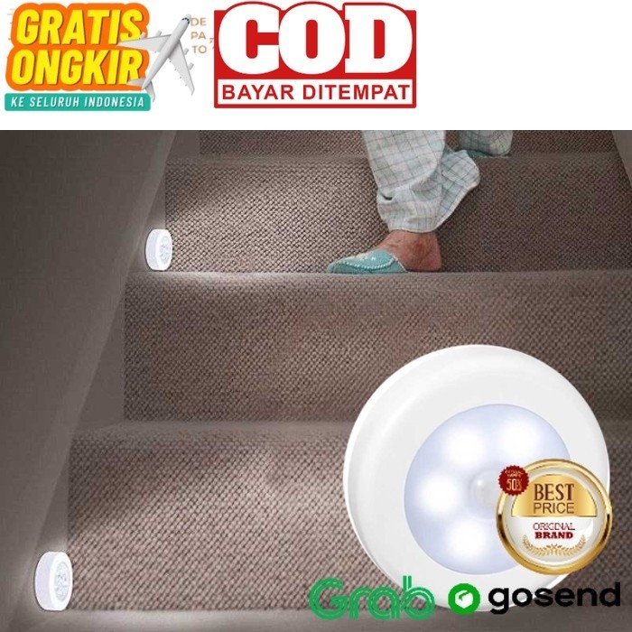 Lampu tempel led tangga rumah bioskop / lemari / kabinet sensor gerak DM