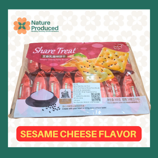 

Bairong Share Treat Sesame Cheese Flavor Biscuit 300Gr Wijen