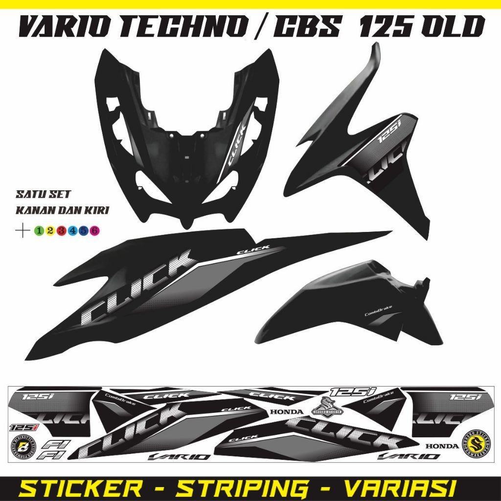 Striping motor vario techno 125 FI variasi stiker vario 125 VARIASI