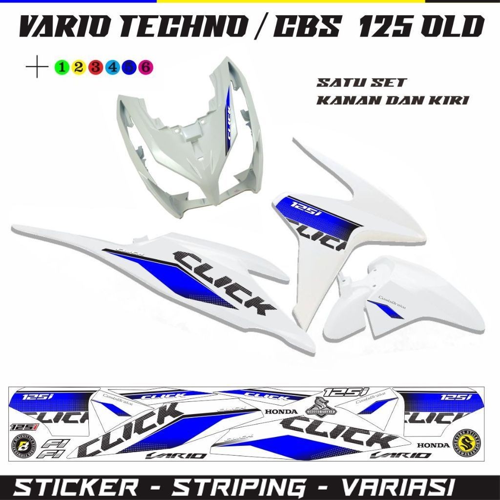 VARIASI SETIKER MOTOR / STRIPING MOTOR HONDA VARIO 125 TECHNO / CBS VARIASI STIKER VARIO