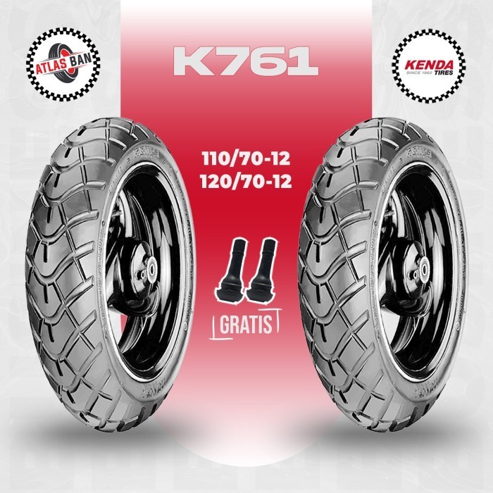 Paket Ban Tubles VESPA MATIC KENDA K761 110/70 - 120/70 Ring 12