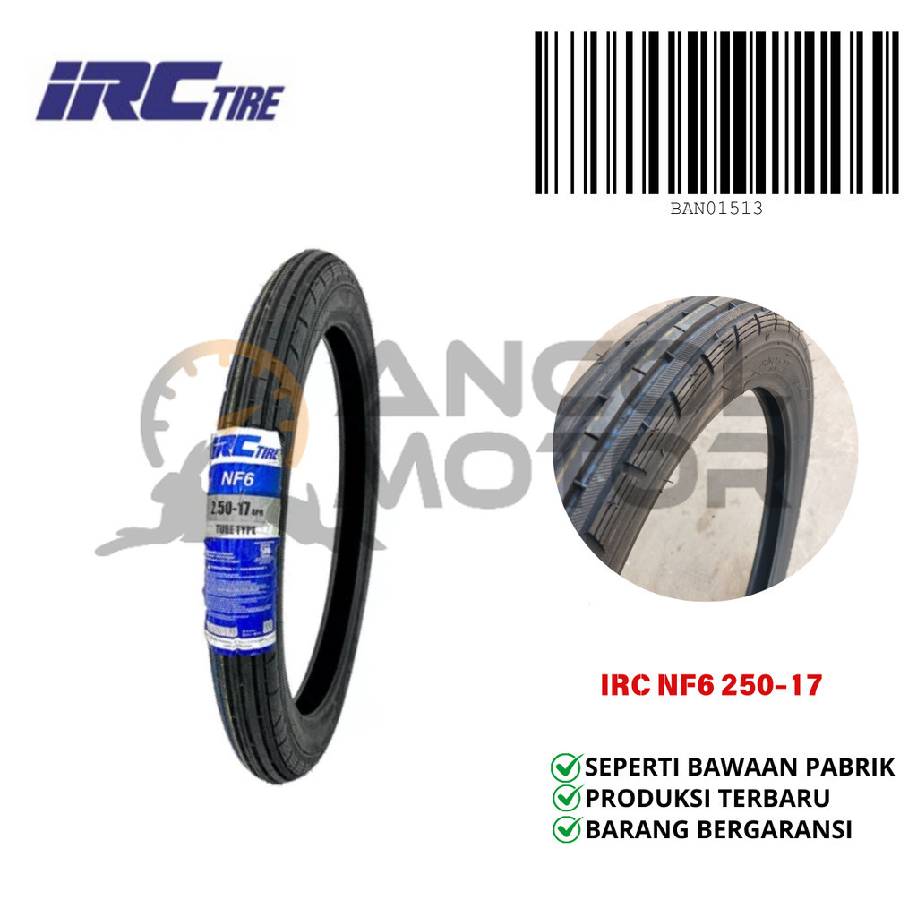 IRC NF6 250 Ring 17 Ban Luar Tubetype Motor Bebek Motif Lurus