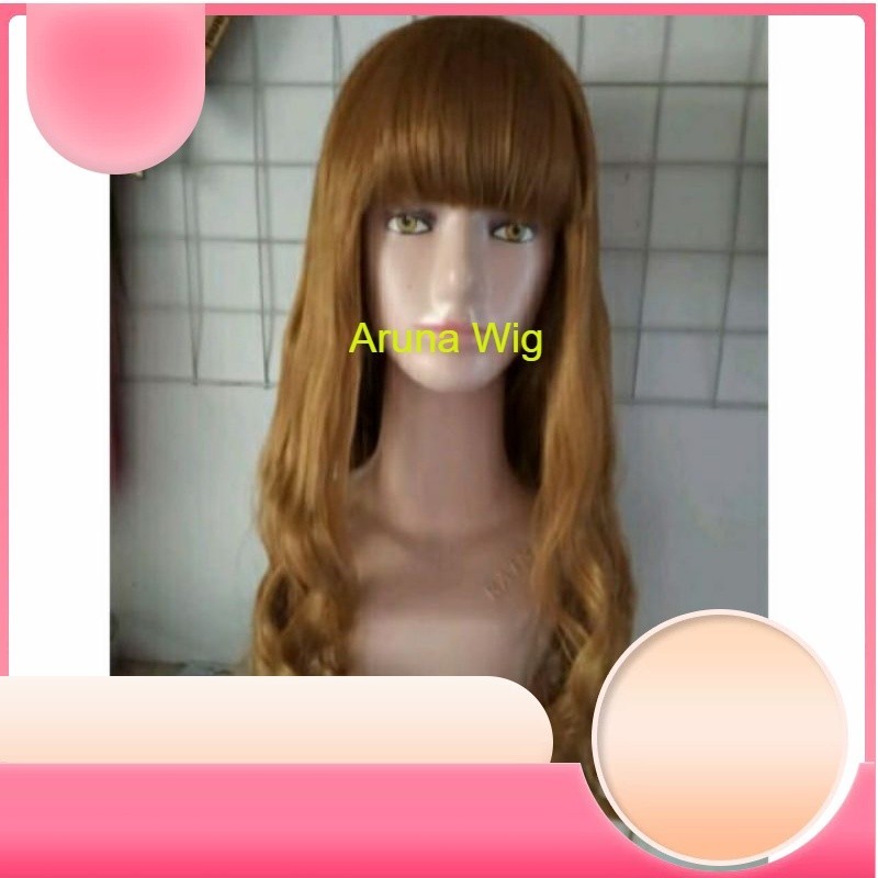 Wig Rambut Palsu Wanita Ikal Ligh Brown