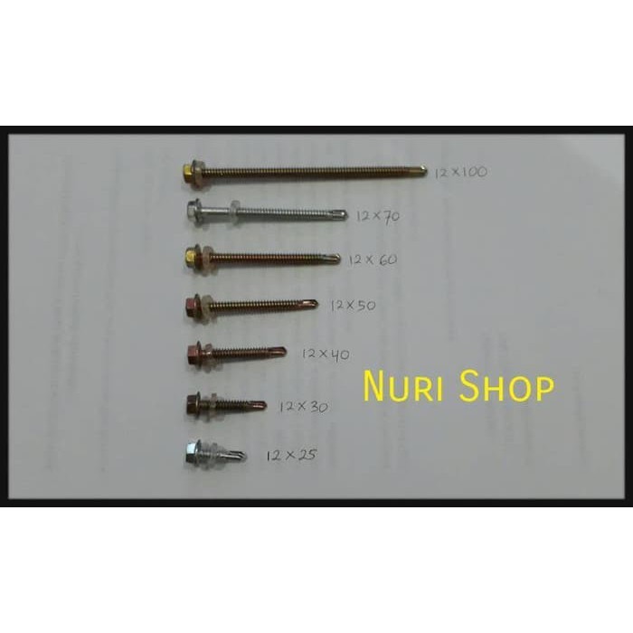Self Drilling Screw/ Baut Roofing/ Baut Drilling/ Baut atap 12# x 30