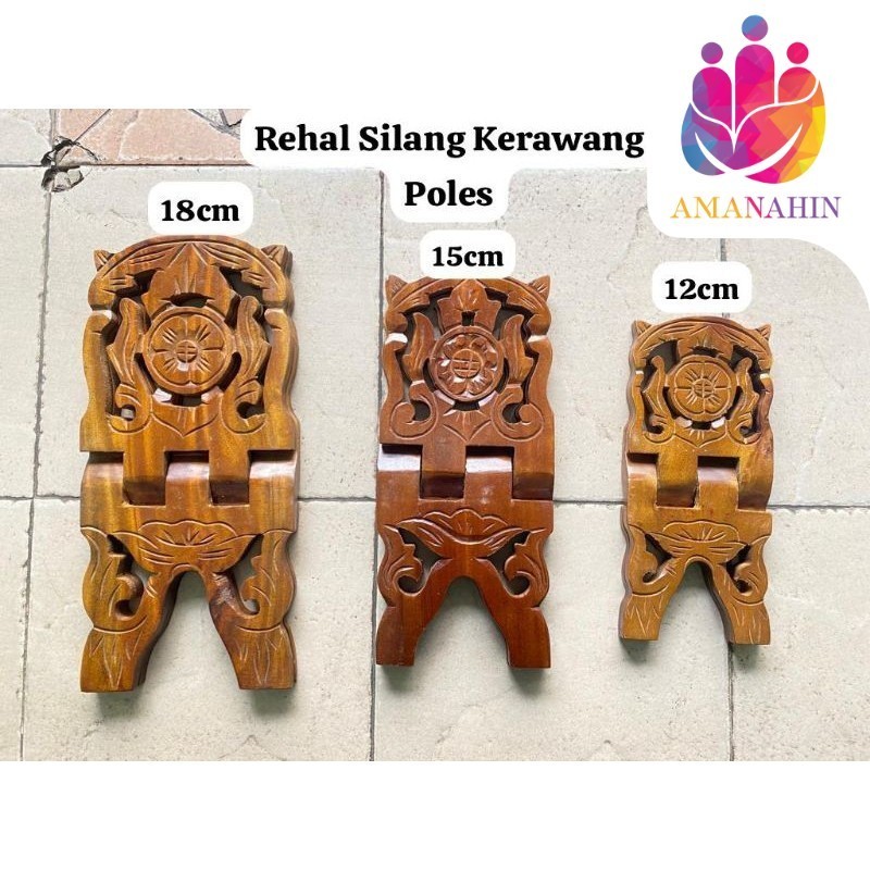Rehal / Tatakan Ngaji Kayu Kerawang Poles UHJ