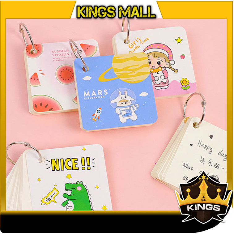 

KINGs - S6339 Notepad Ring Kartun / Student Ring Notepad / Office Memo