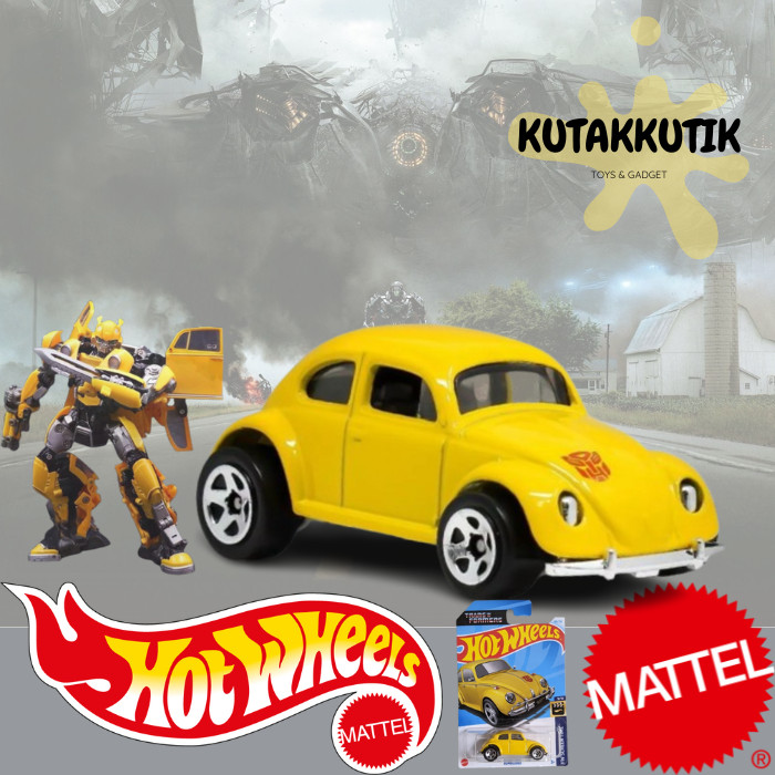 Hot Wheels Mobil VW Kodok Beetle Transformer Bumblebee Kuning Lot K 2024 HW Screen Time