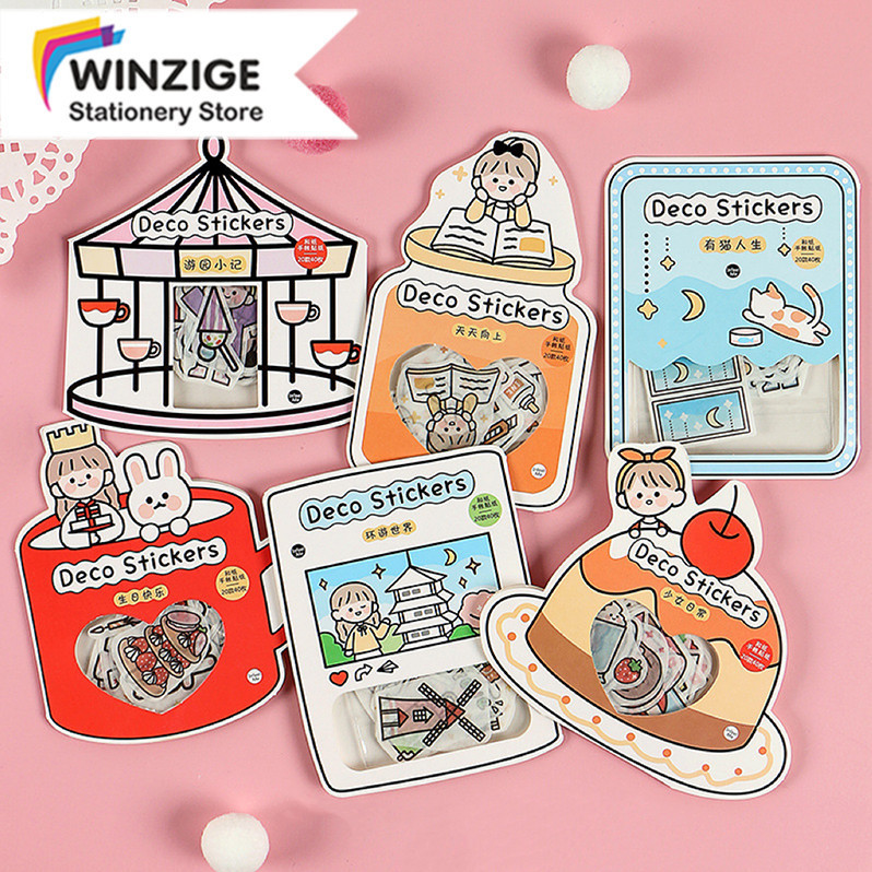 

Surabaya Winzige 40pcs Stiker Lucu Stiker Kecil Lucu Dekorasi Handbook Scrapbook Hias Sticker Kartun Jurnal Diy Scrapbook Journal Deco Stickers Alat Tulis