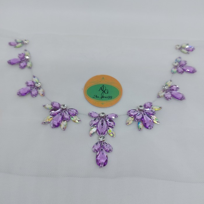 promo ✨ -PAYET RANGKAI PREMIUM JAHIT/TABUR/LEHER/PINGGANG/KERUDUNG) KAFTAN/DLL - hijau botol