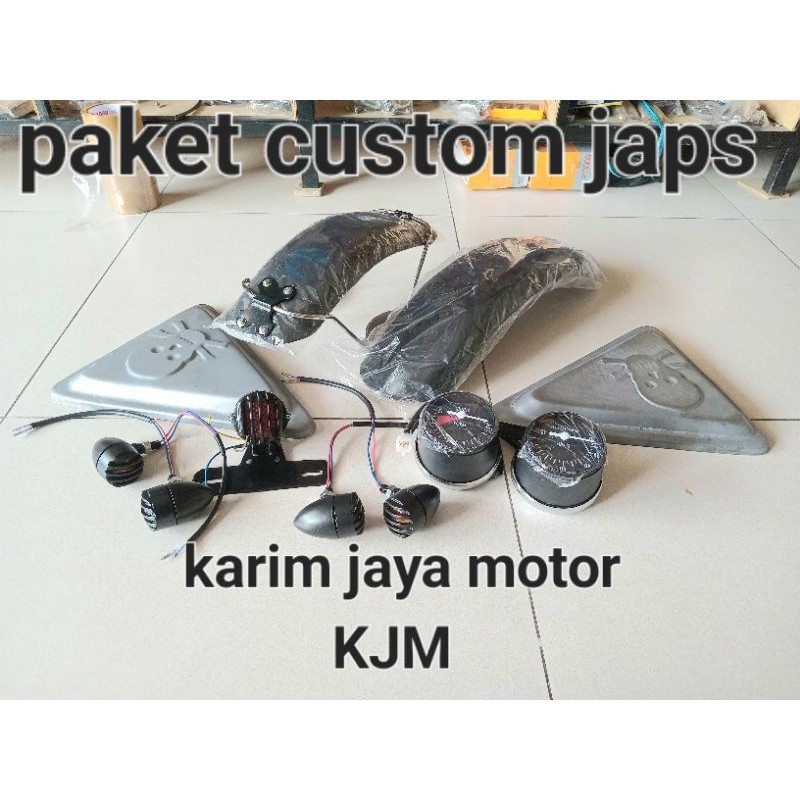 siap cod PAKET custom japstyle  spakbor bok cover aki sen sein stopan gril belakang GL GL100 CB MEGA