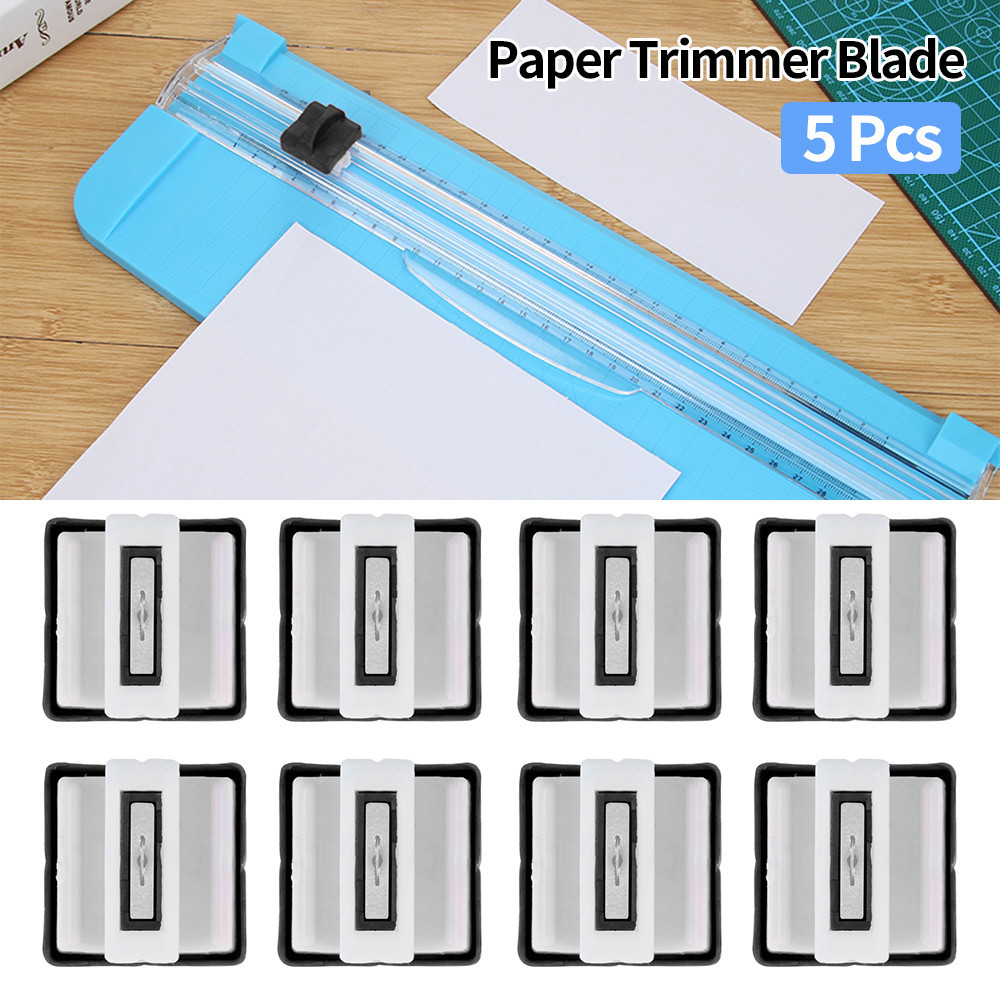 

5 Pcs A4 Paper Cutting Replacement Blades Guillotine Paper Cutter with Pull-out Ruler for Photo Trimmers Scrapbooking Supplies