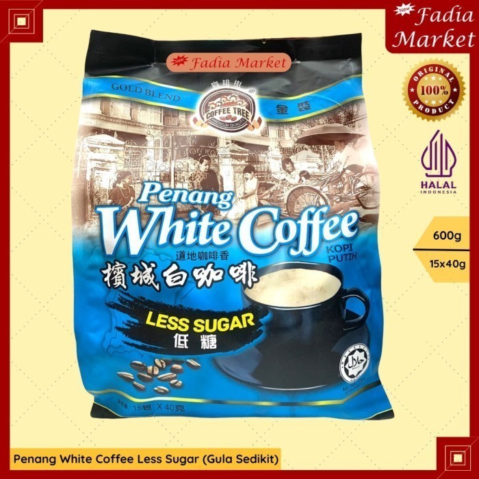 

Coffee Tree Penang White Coffee Less Sugar Kopi Putih 600g 15x40g - TTA