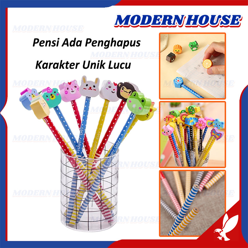 

Pensil Karakter + Penghapus Pensil / Lucu Fancy Pensil Unik Karakter Souvenir / Penghapus Pensil Fancy Pensil Unik Karakter