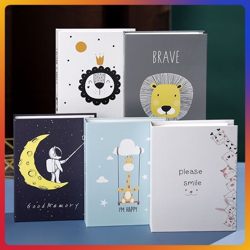 Album Foto 3R/4R 100 Slot Kartu Album Foto Keluarga/Album Foto Tema Kartun