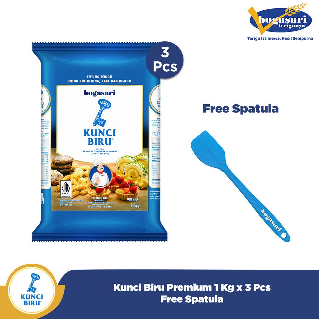 

Kunci Biru Premium 1Kg x 3 pcs gratis Spatula