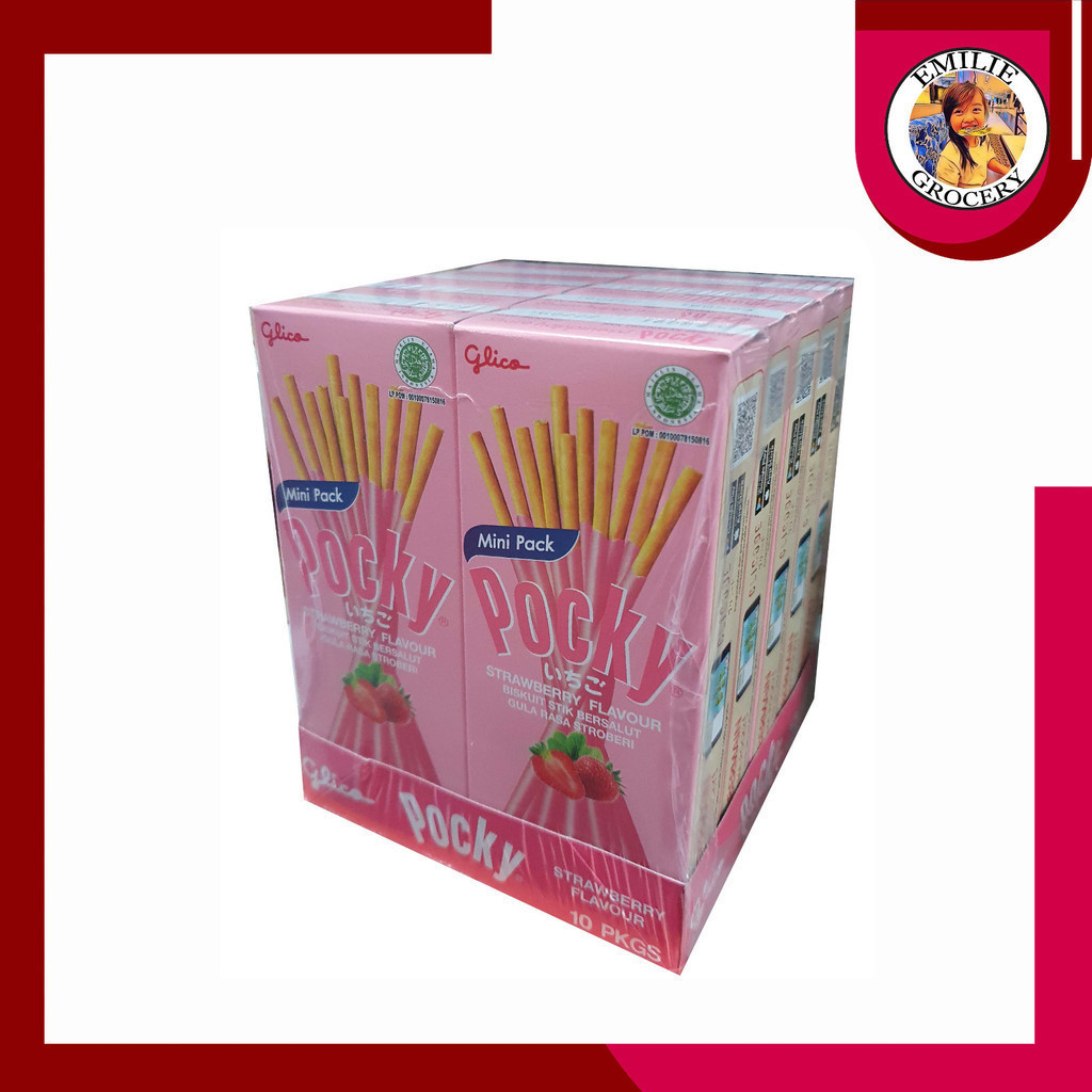 

Paket Glico Pocky Mini Strawberry 22 gram 22gram 10Pcs 10 Pcs