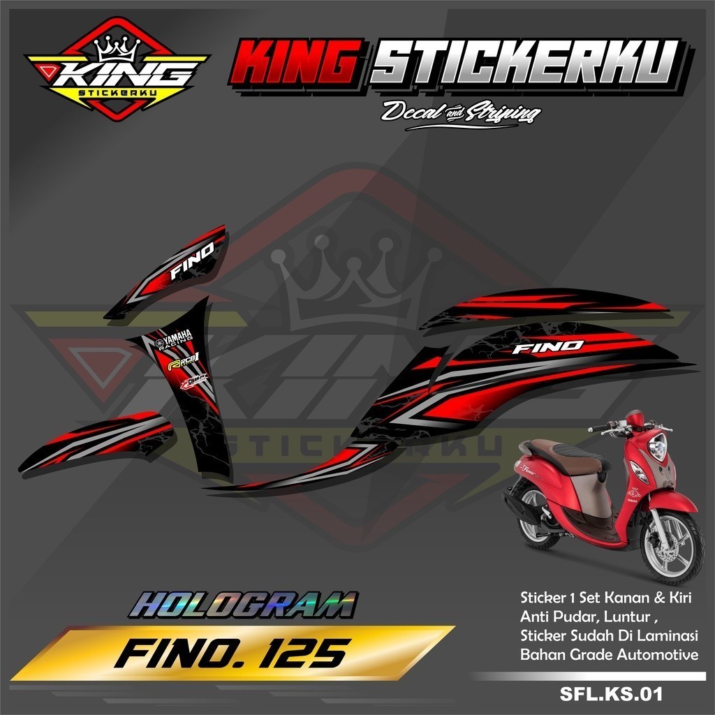 Stiker Fino 125 / Grande - Sticker Striping Aksesoris Motor Fino 125