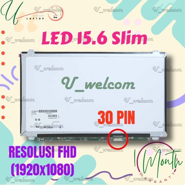 Lcd Led MSI GS60 GL62M 7RDX GP60 GS62 GP62 GL62M 7REX  15.6 Slim 30 Pin Normal Resolusi FHD