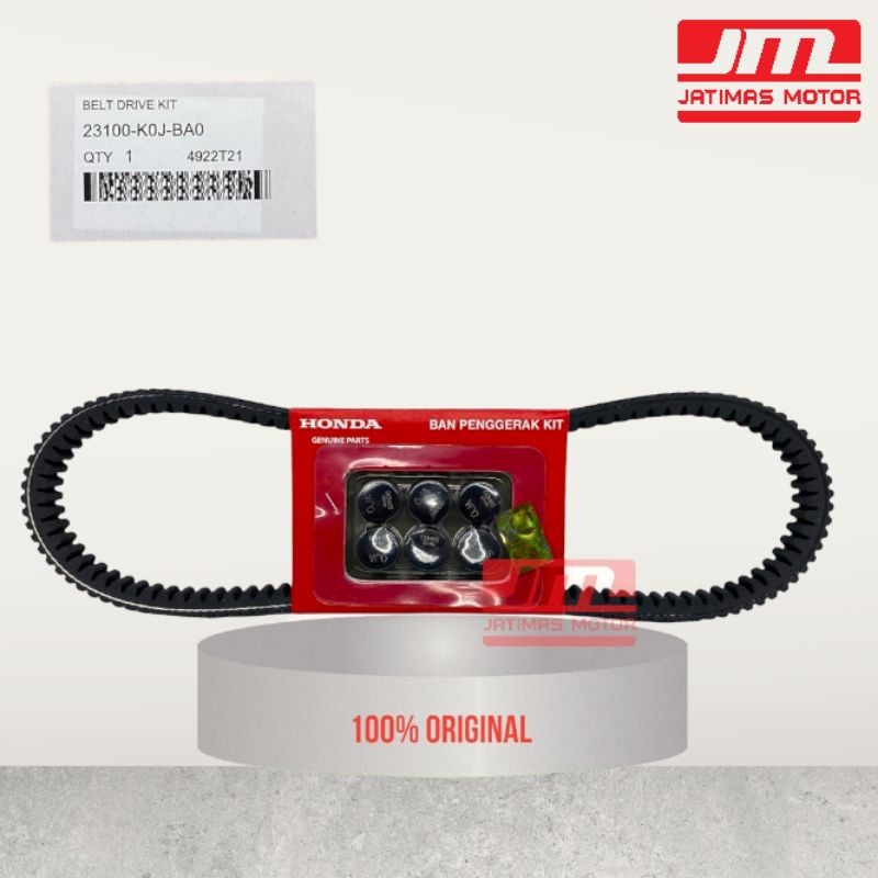 23100-K0J-BA0 V belt roller set genio beat led scoopy esp K2F ORI AHM
