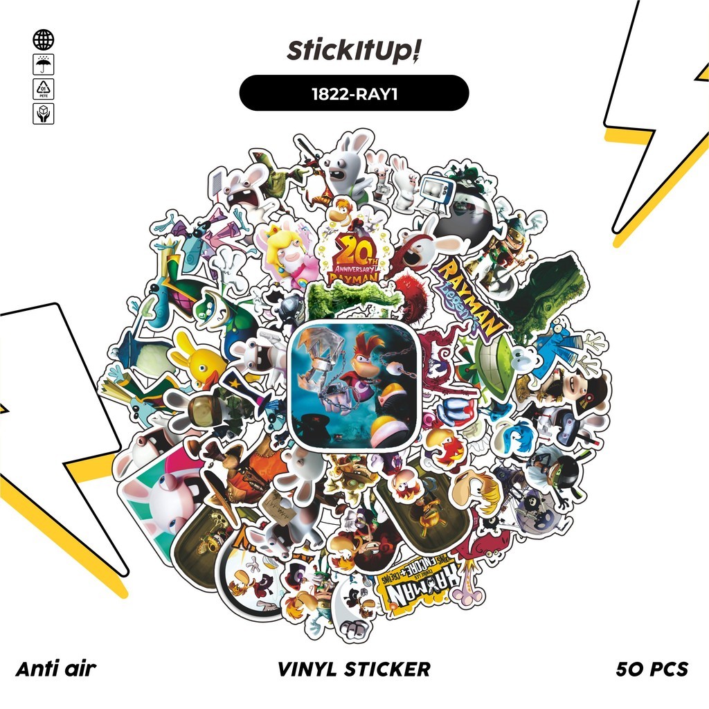 

COD✨ 50 Pcs Stiker RAYM4N UNIVERSE CHAR MIX 01 Lucu Anti Air Untuk Dekorasi Notebook Sepeda Skateboard Handphone DIY