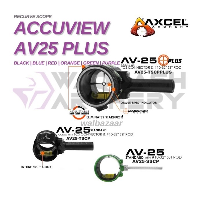 AXCEL AV25 ACCUVIEW PLUS SCOPE Sight Bowsight Compound