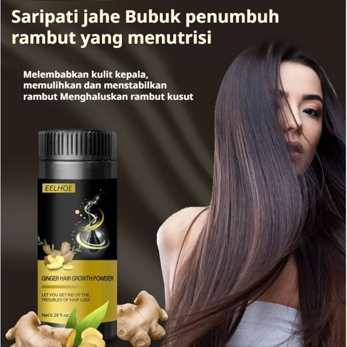 【2 Botol】Bubuk Penumbuh Rambut Sari Jahe Ginger Essence Hair Growth Powder Bubuk Penumbuh Rambut Jah