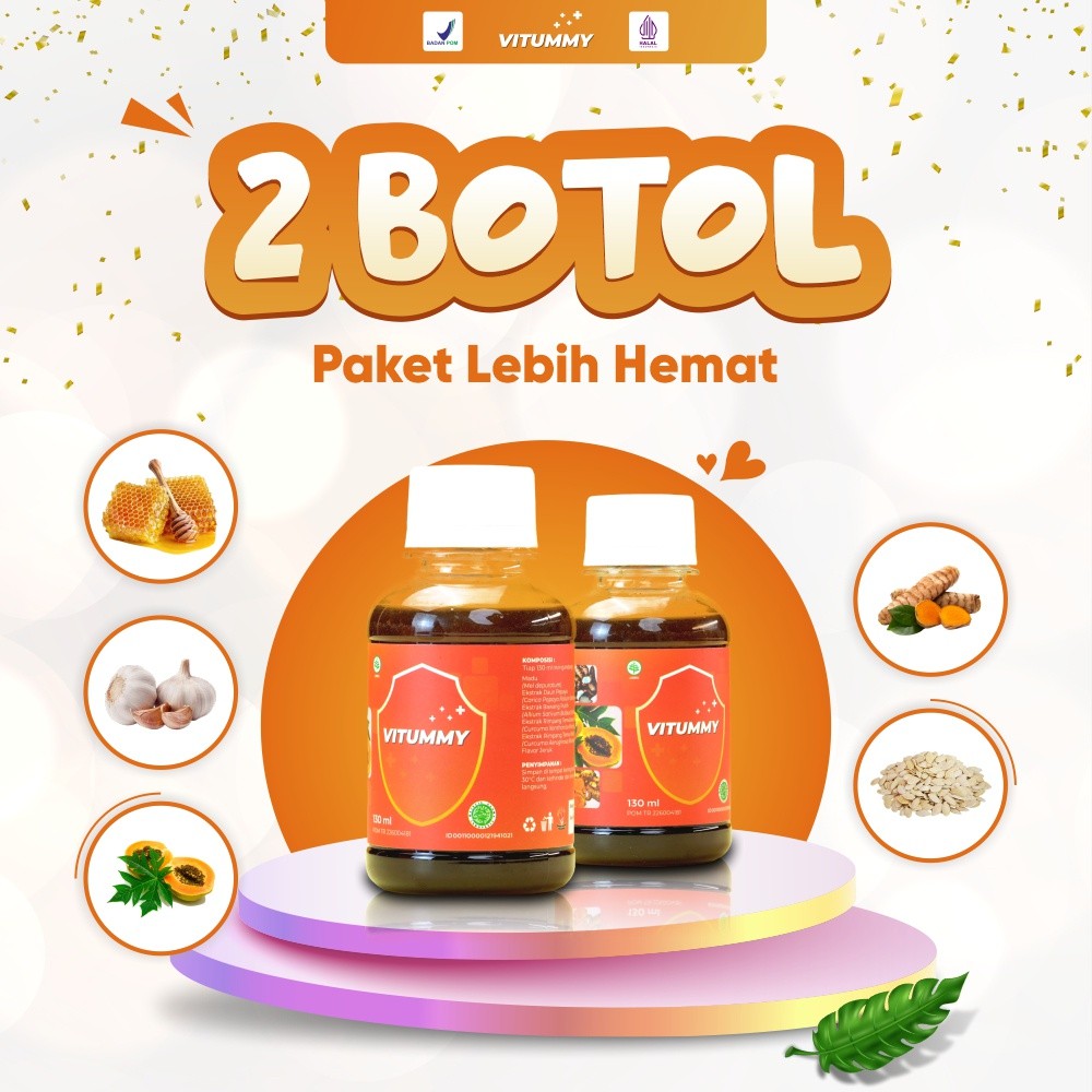 

Paket 2 botol - Madu Vitummy isi 130ML