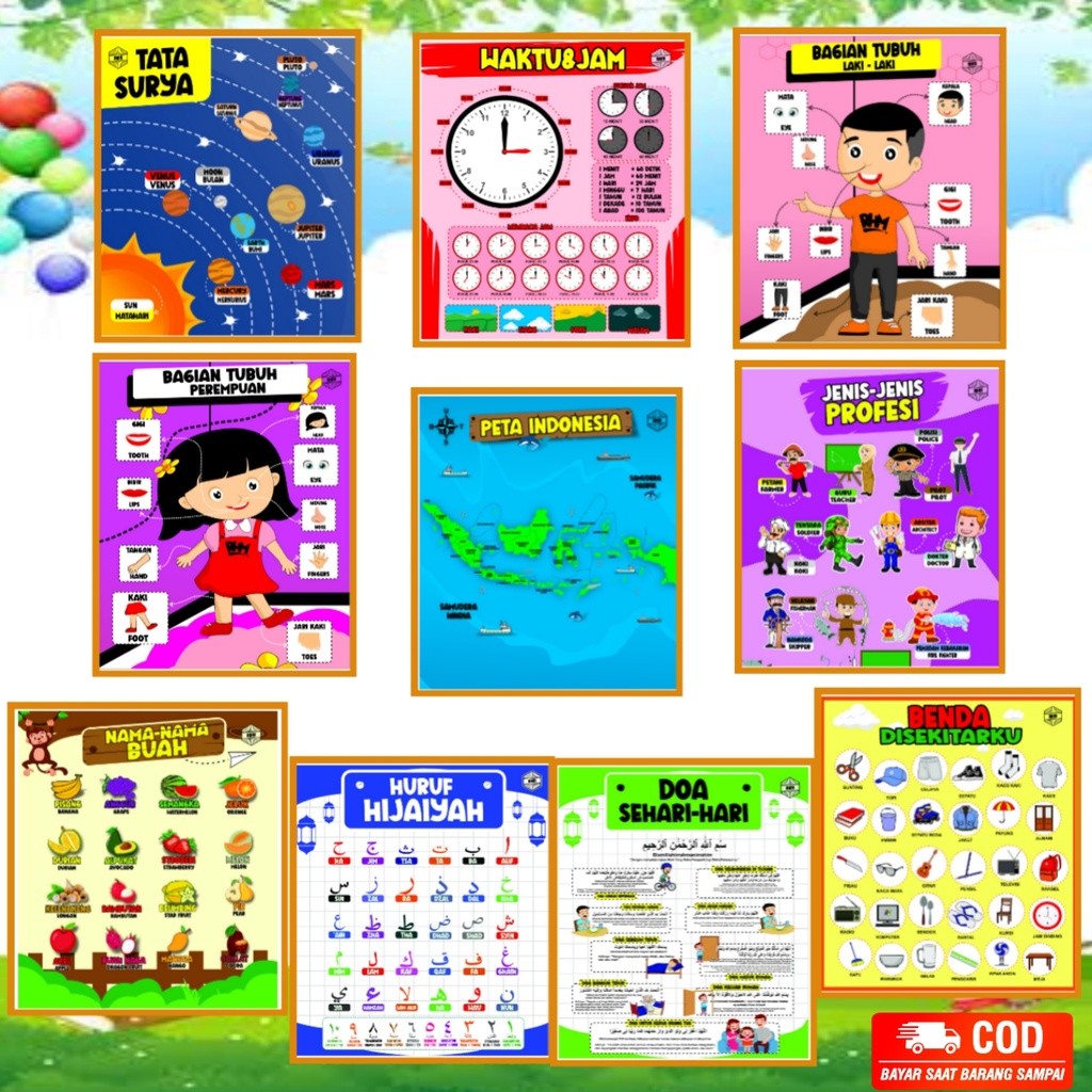 [ORIGINAL] Poster Edukasi Anak/Poster Dinding/Poster [Rogabe Official]